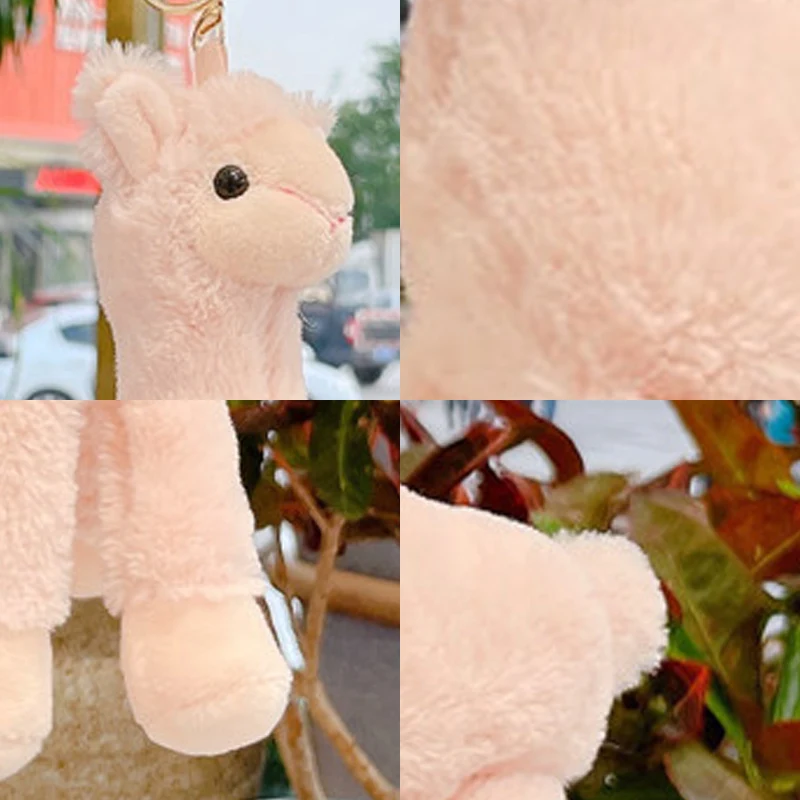 high quality EN71 certificated wholesale baby alpaca custom plush keychain