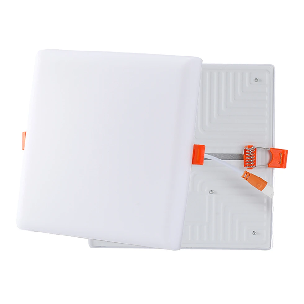 Factory price aluminium smd led double color 9w ceiling decoration frameless led panel light 30x30