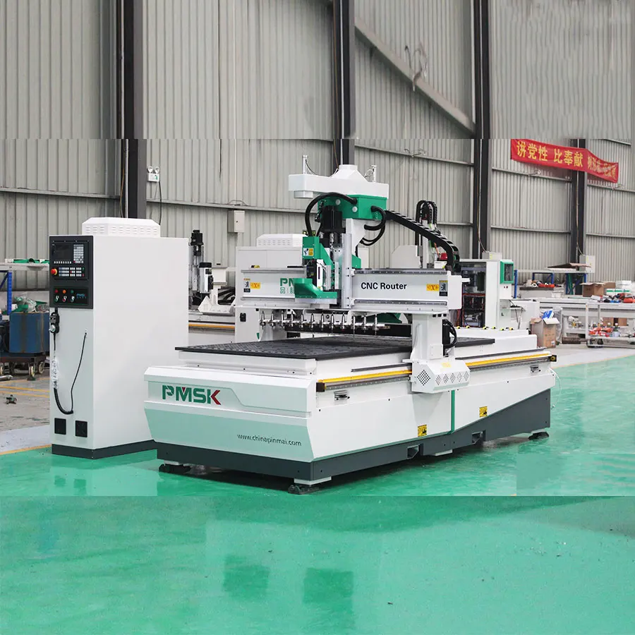 Factory Price Atc Router Woodworking Engraving Machine 12 Tools Linear Cnc Nesting Machine with Automatic Loading And Unloading