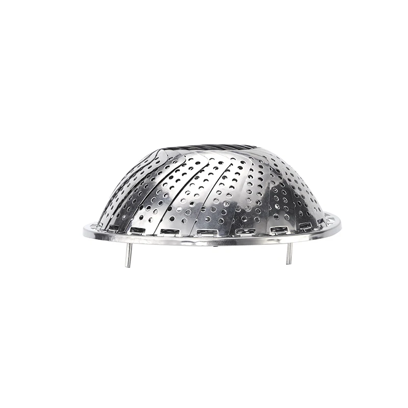 
Stainless steel kitchen gadget retractable folding steamer rack 