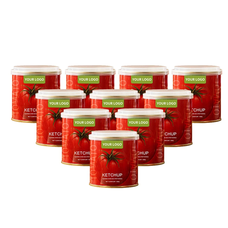 Organic Wholesale Easy Open Canned Concentrate 100% Purity 70g 210g 400g 2.2kg 28%-30% Oman Standards Tomato Paste Price