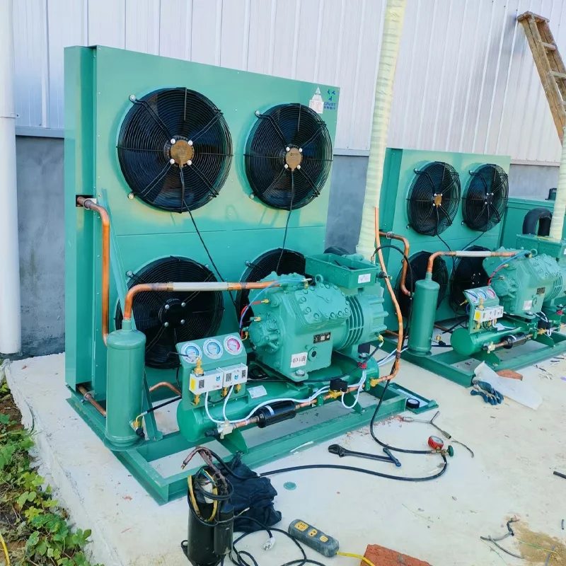 Cooling Compressor System Condenser Unit Refrigeration Cold Storage Room Freezer Semi-hermetic Condensing Unit
