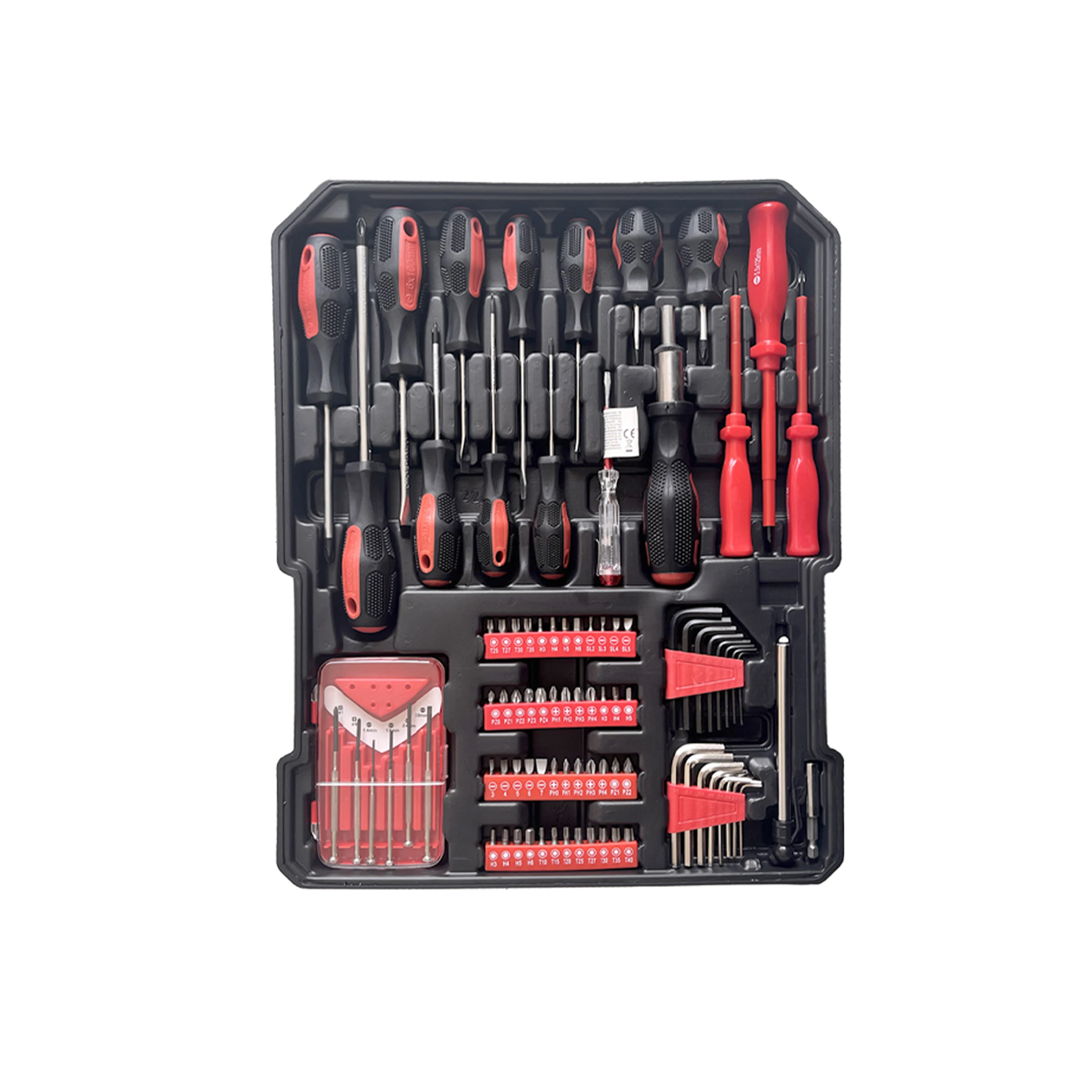 BNYA 187 Pcs Professional Hand Tools Set Box Aluminum Cases Box For Household Auto Repair with Wheels