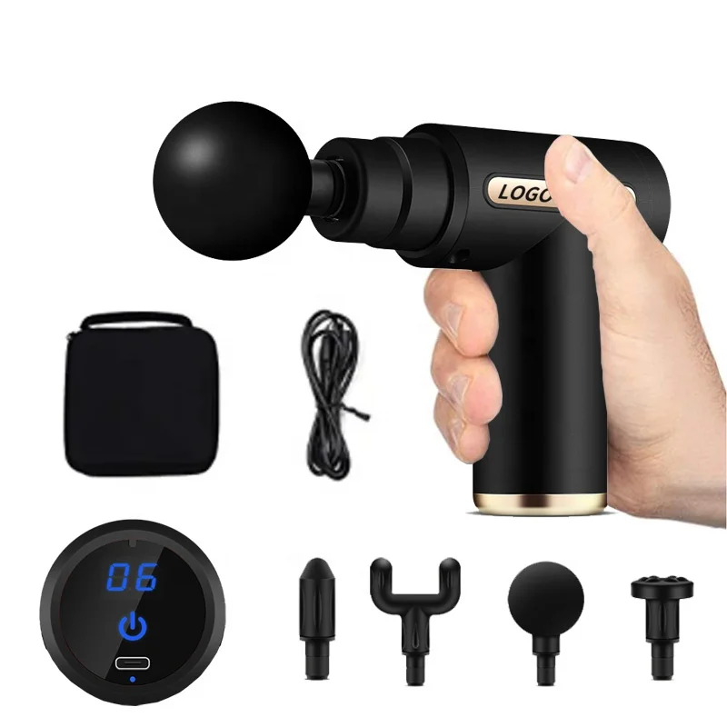 Deep Tissue Percussion Heated Massage Gun Muscle Heating Body Vibration Massage Gun with Heat