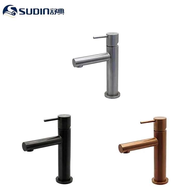 Bathroom taps matte black  rose gold sink mixer basin round tap faucet for bathroom basin