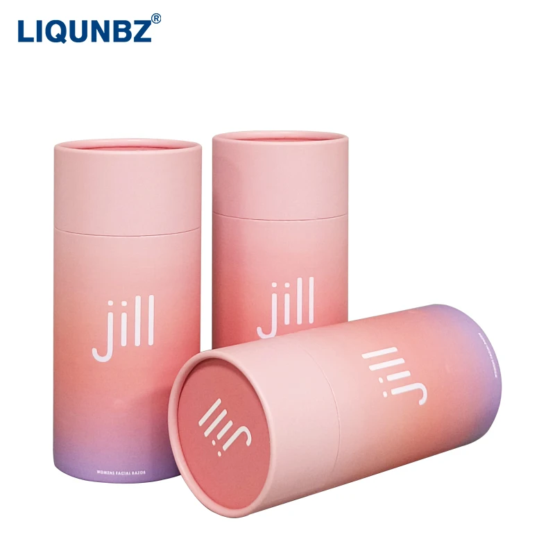 Cosmetic essential oil whole paper can round perfume essence liquid packaging paper tube color printing world cover paper tube w