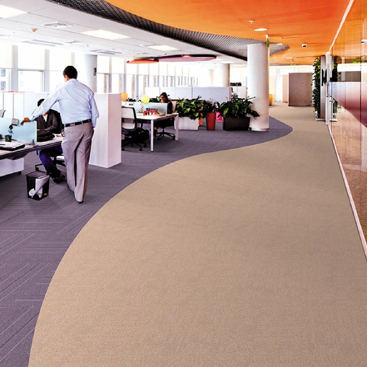 Exhibition Decorative Black and Green Floor Tile Waterproof Carpets Polyamide 1m x 1m Carpet Tiles