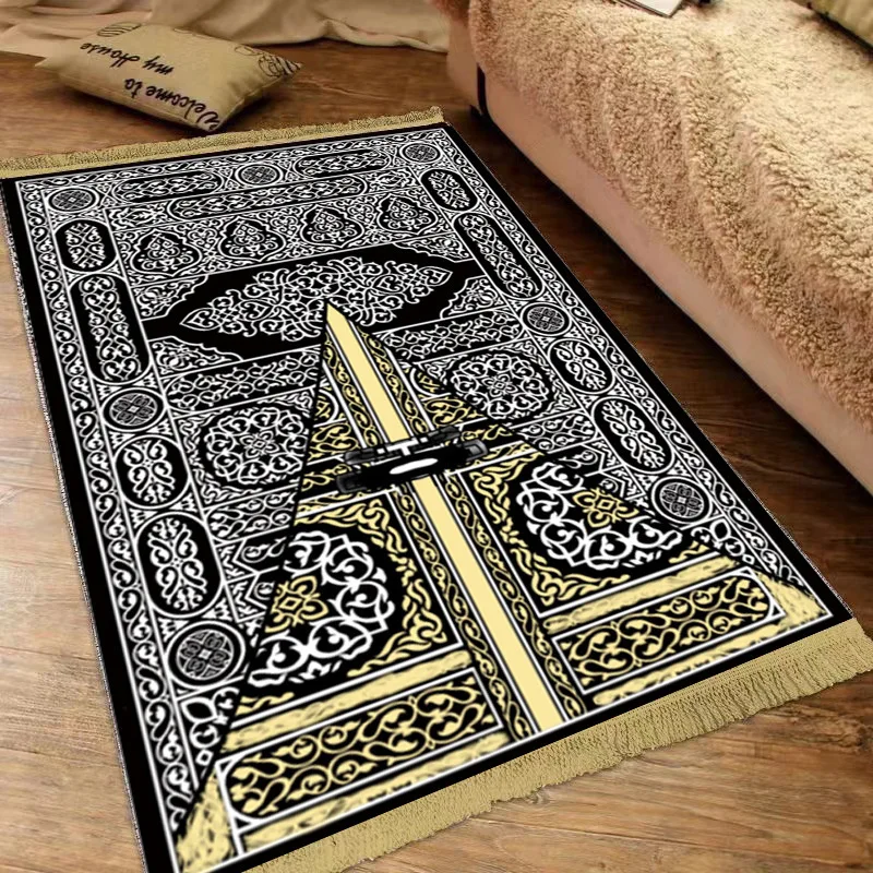 High Quality Quilted sajadah muslim prayer rug  velvet chenille islam comfortable prayer mat