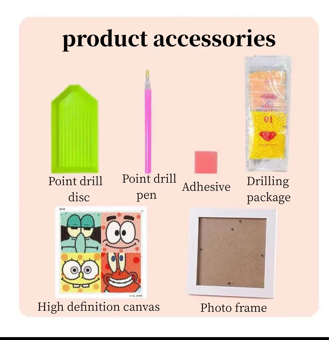 2023 new style 5d diy cartoon handmade diamond paintings for  Art and Crafts Set kristal christmas kits for kids