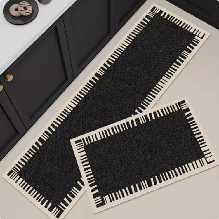 Anti Fatigue pvc Floor Kitchen Mat Non Slip Water Absorbent  Super Soft Door Mats 2pcs Kitchen rug Sets