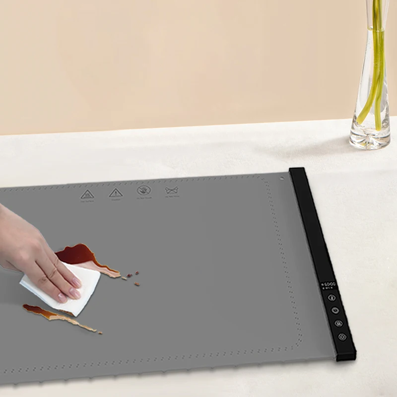 Folding Collapsible OEM Flexible Electric Food Warming Trays Fast Heating Plate Mat Foldable Silicone Food Warmer Warming Tray