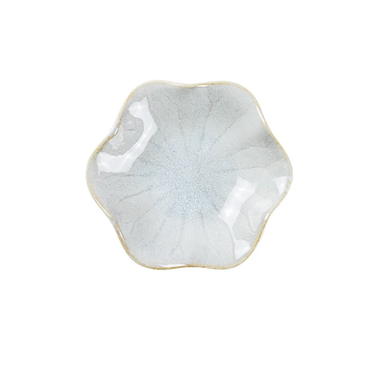 Chaoda 11cm 14 cm chip and dip tray ceramics kiln color sauce dip dish Japanese dishware porcelain for home and hotel