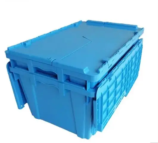 stackable shipping logistic plastic crate wholesale price moving storage pallet box turnover with lid manufacturer
