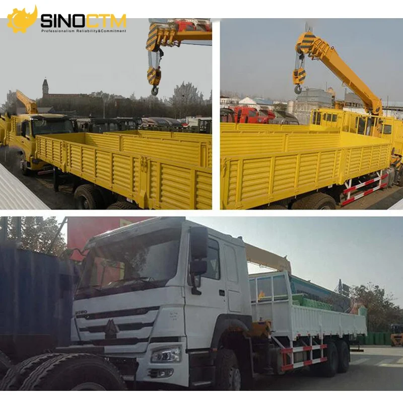 Sinotruk Howo 8x4 12-Wheel 31 Ton Cargo Truck with 16 Ton Hydraulic Telescopic Boom Crane