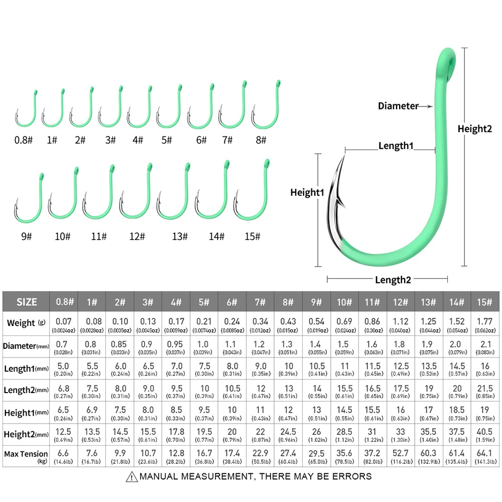 Luminous fishhook wholesale luminous high carbon steel Glow Hook suitable for deep-sea boat fishing and night fishing hook gear