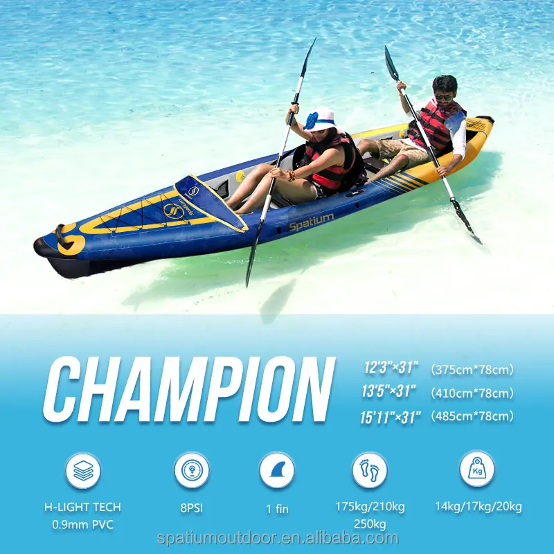 Spatium 2024 new product Pvc Whitewater Canoe/kayak High Pressure Inflatable Kayak For sale