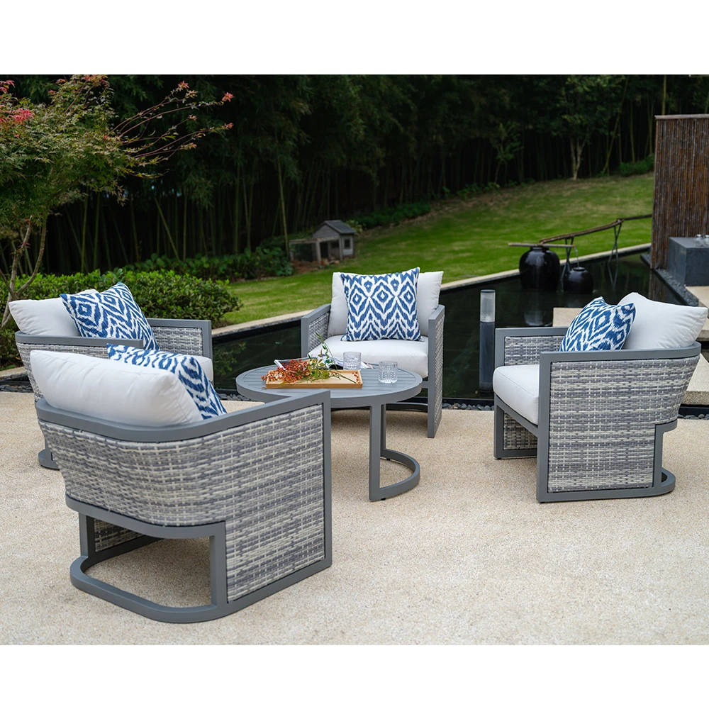 Aluminium Frame Wholesale Rattan Garden Furniture With Waterproof Cushion And Aluminum Frame