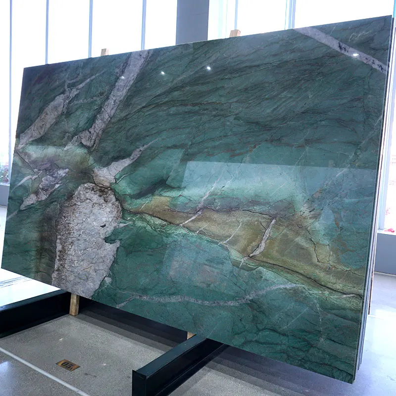 Green Quartzite Slabs Natural Tiffany Quartzite Stone Slab for Kitchen Countertop Island