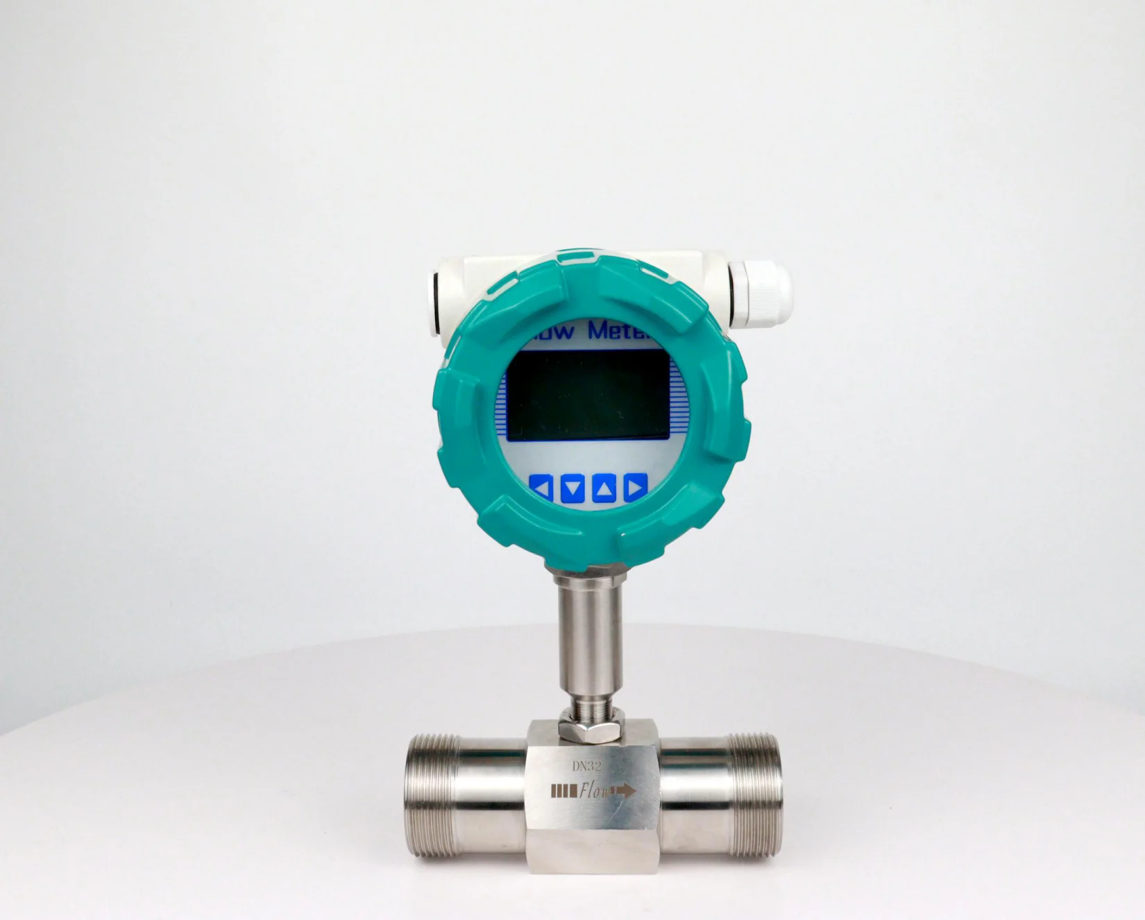 DN25 digital stainless steel flowmeter thread type high precision RS485 Hygienic health class turbine water flow meter price