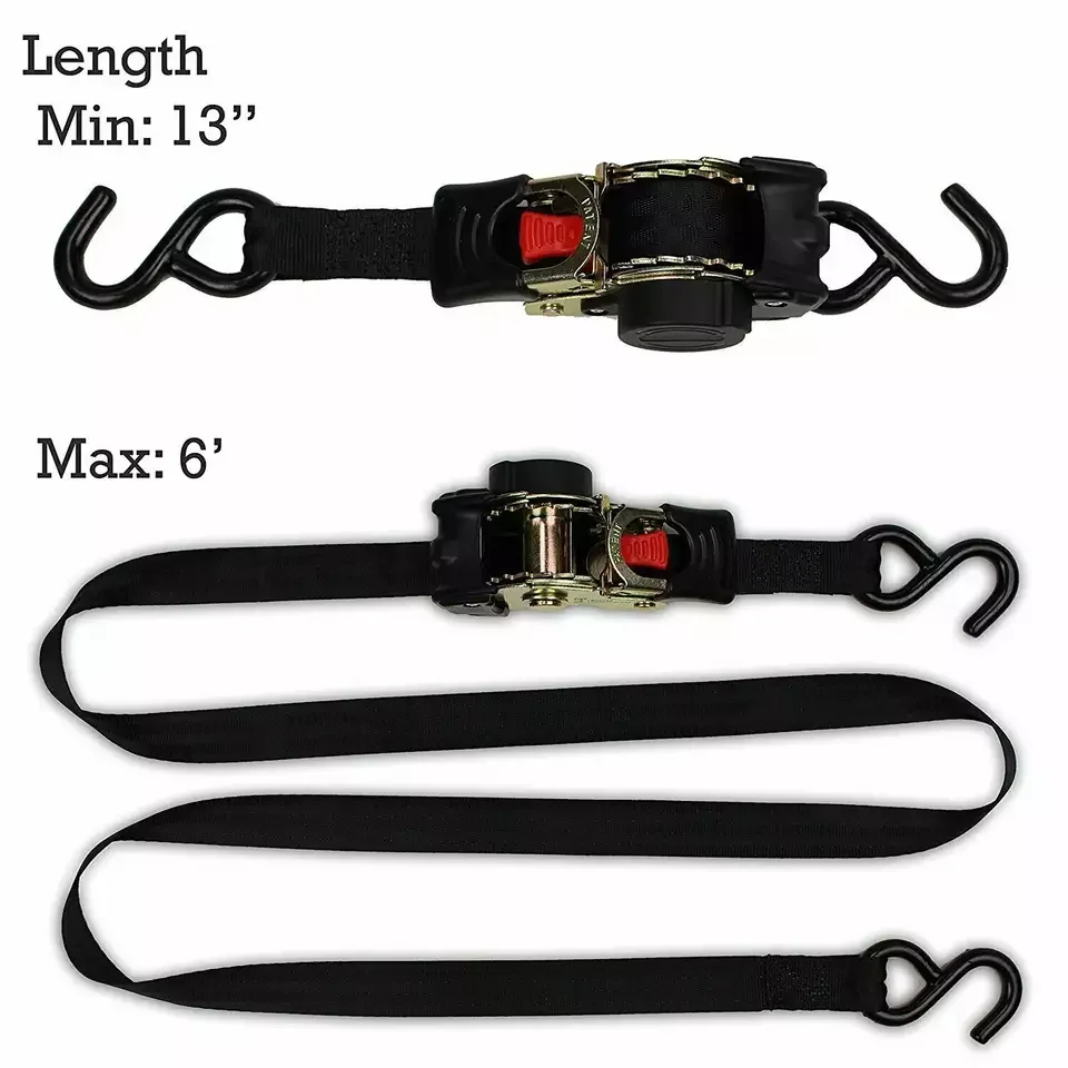 2 Retractable Ratchet Straps -