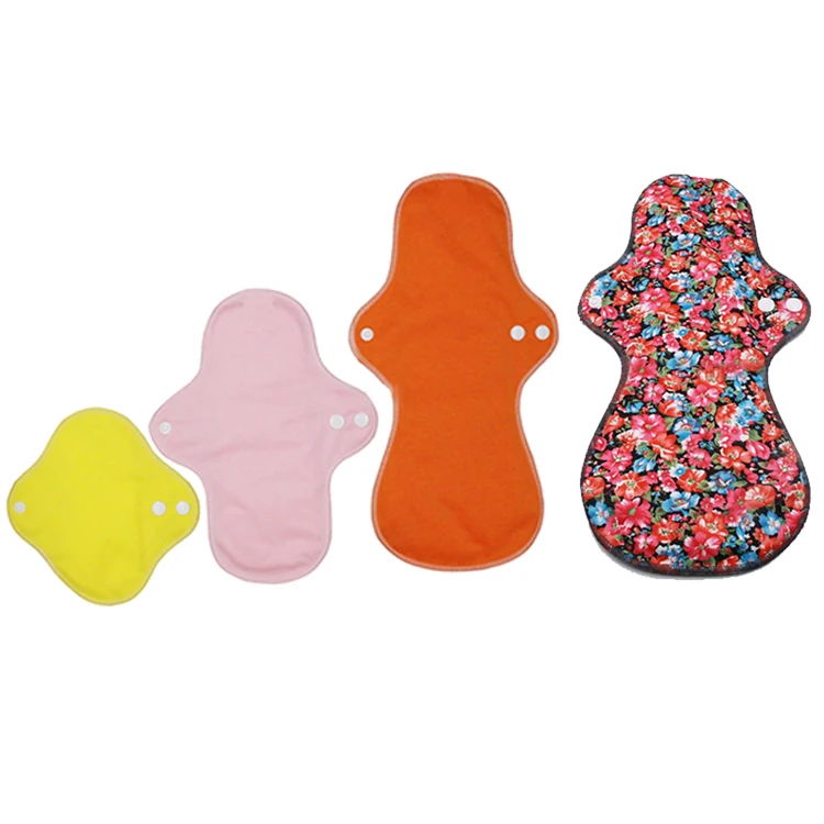 Absorbent lady cloth menstrual pad  Reusable washable bamboo fleece reusable women sanitary napkin cloth