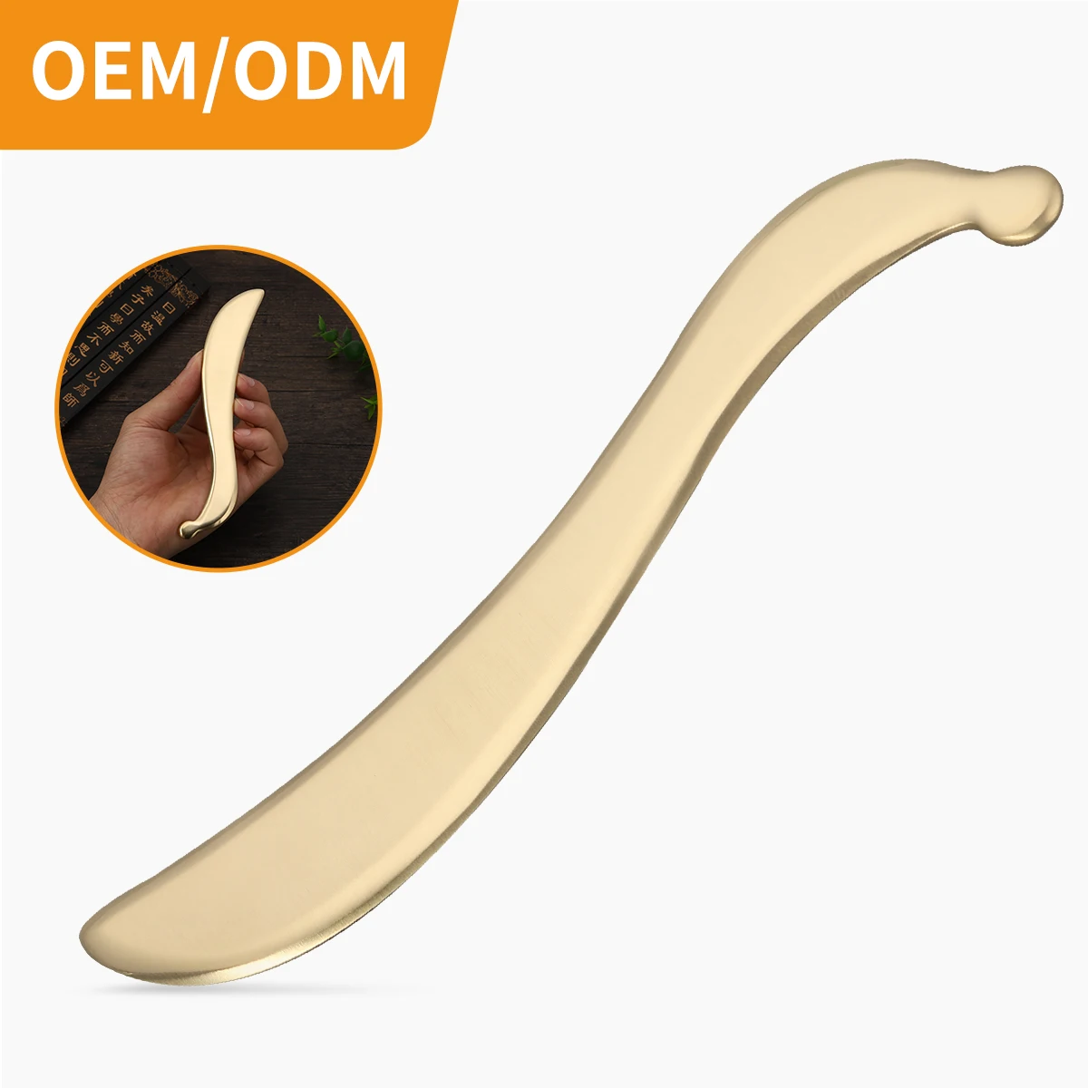 Pure copper brass Guasha board face massage tool Guasha board point massage tool SPA acupuncture scraper