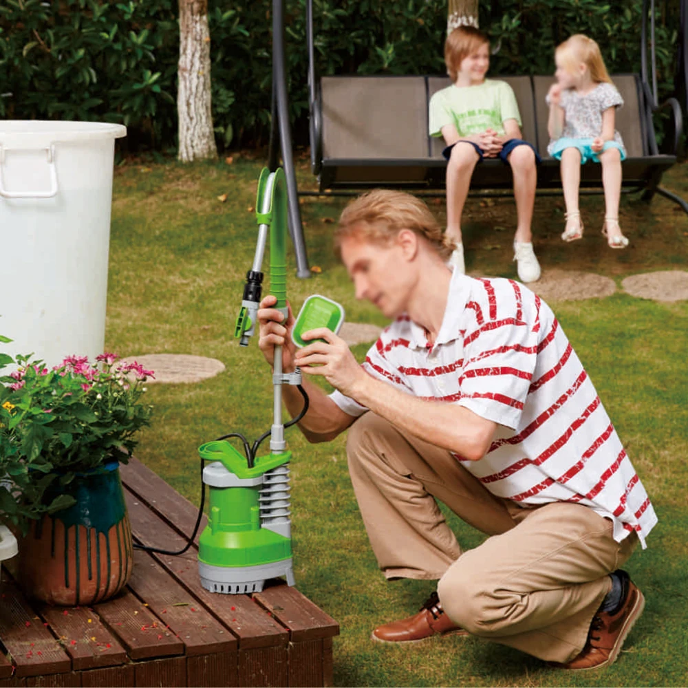 Water Transterring Garden Irrigation Plastic Submersible Rain Water Pump with Flexible Tube and Floater Switch