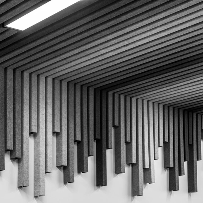 Customize Sound Insulation Acoustic Panel Dense Thick 100% Polyester Acoustic Wall Panel