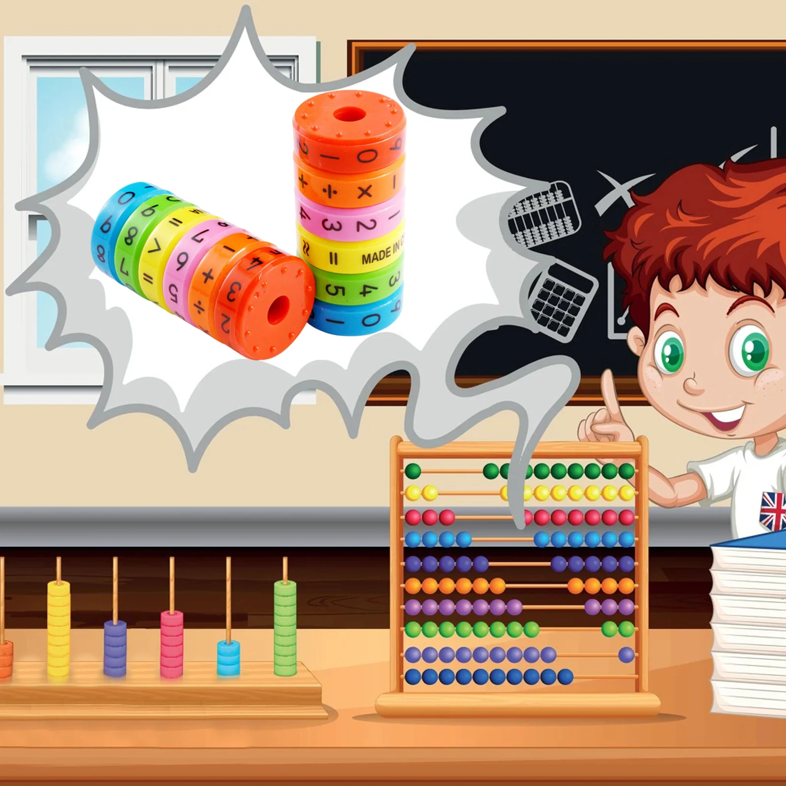 Montessori Preschool Learning Educational Toys Magnet MathToy Counting Game Numbers and Symbols Math Skills Educational Tools