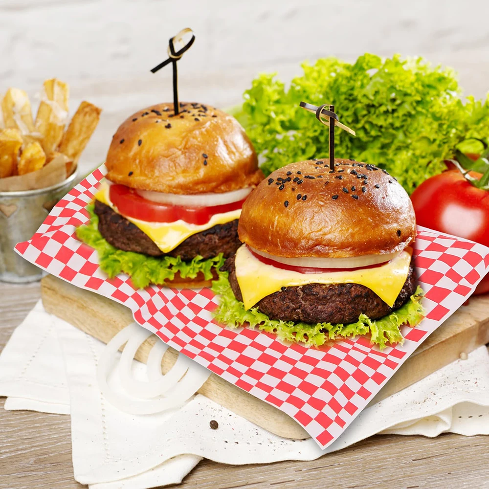 Custom Biodegradable Greaseproof Food Packing Paper Baking Wax Paper Sandwich Wrapping Paper Sheet