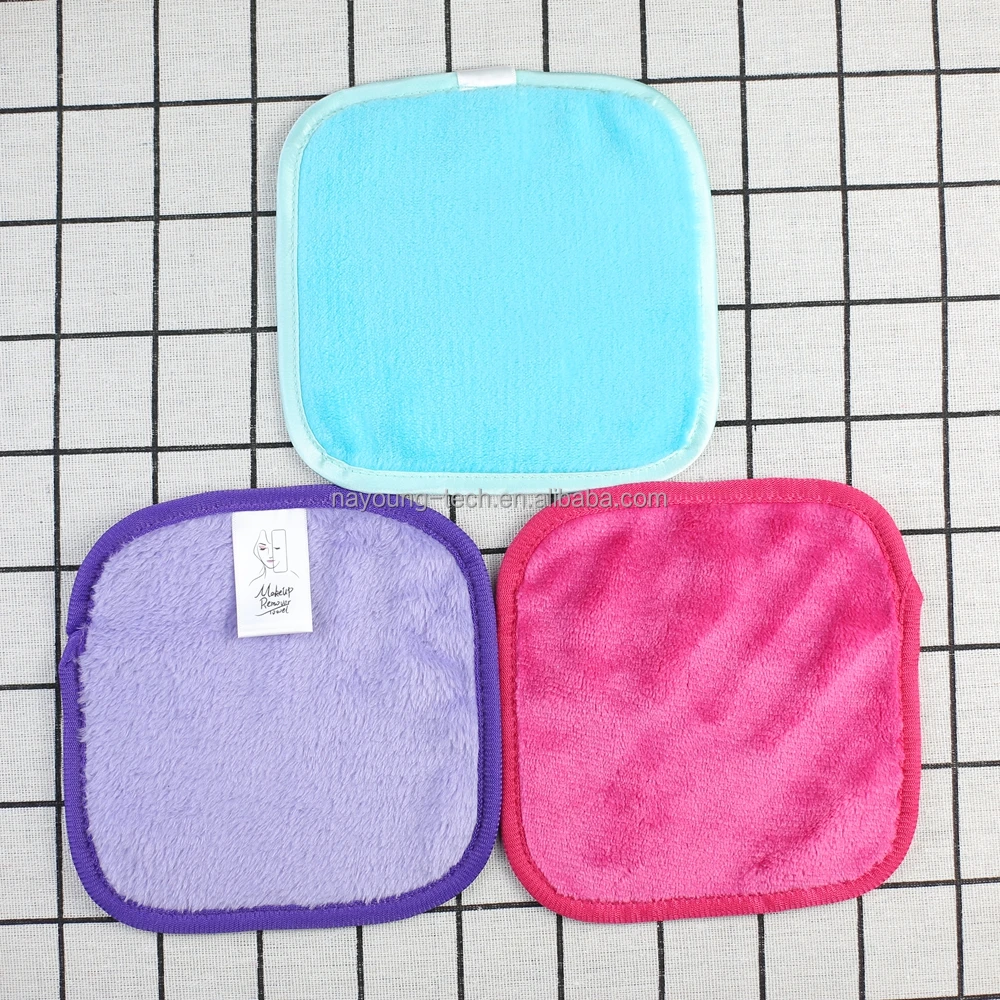 Reusable Square Shape Microfiber Makeup Removal Towel Magical Microfiber Makeup Remover Like Eraser With Customized Logo