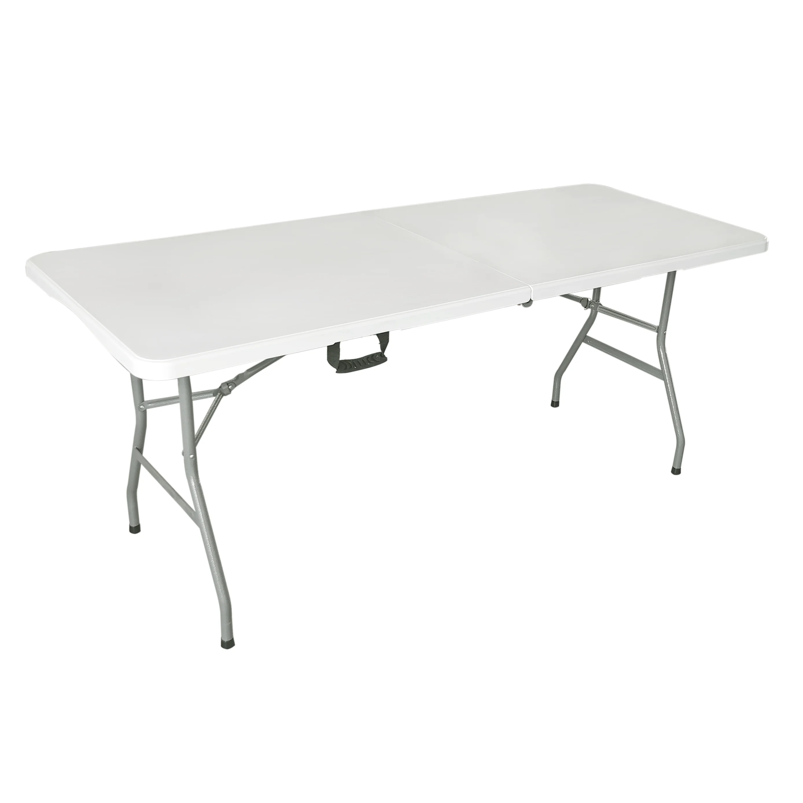 4ft 6ft 8ft Wholesale Heavy Duty Garden Picnic Party Rectangular Fold-in-Half Banquet White HDPE Plastic Folding Table