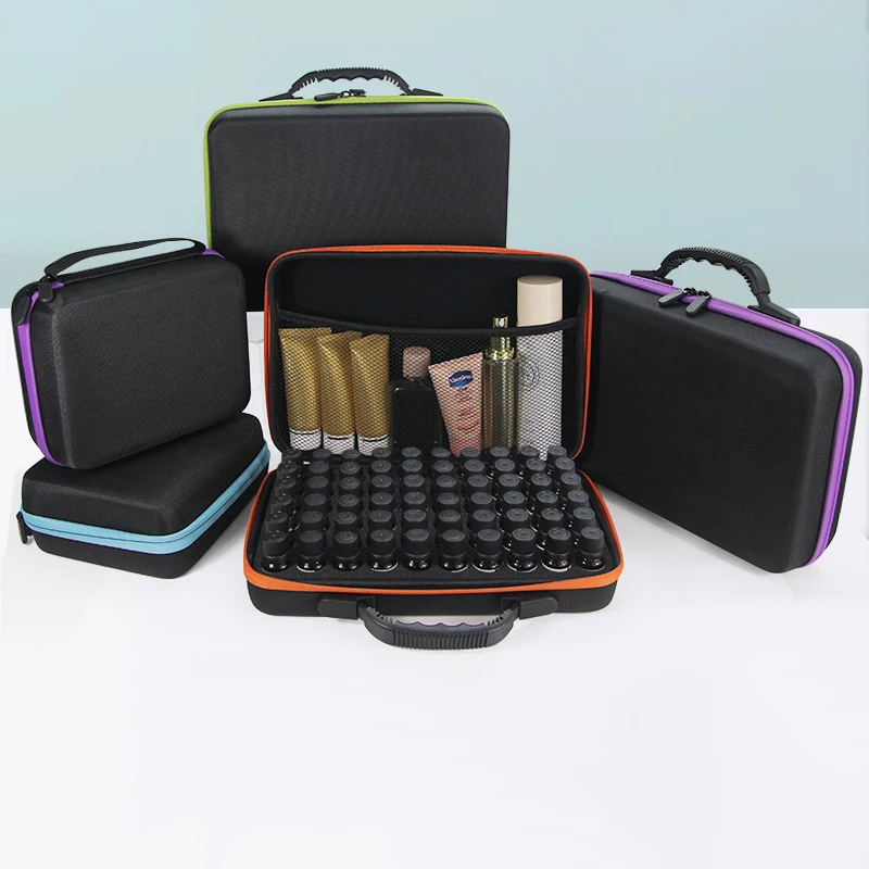 Wholesale 30/60 Grids 10ml Bottle Holder Organizer Case Eva Bag Portable Shockproof  Essential Oil Bottle Storage Bag