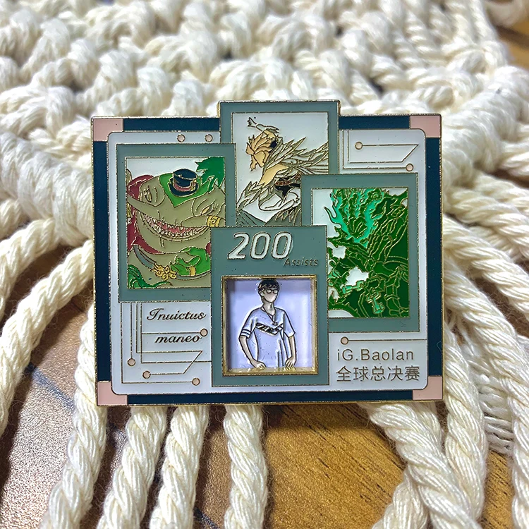 Custom Your Design Gold Plating Rotate Sliding Pins Medal Spinning Medal Spin Enamel Pins