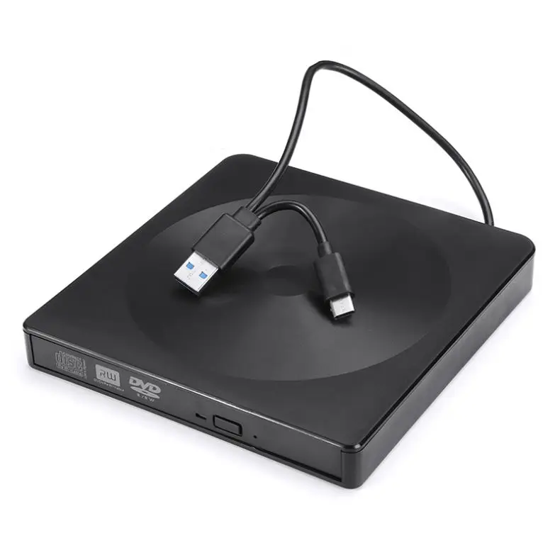 Ultra-thin Type-C USB3.0 External DVD RW CD Writer Drive Burner Reader Player Optical Drives For Laptop PC DVD Burner DVD Player