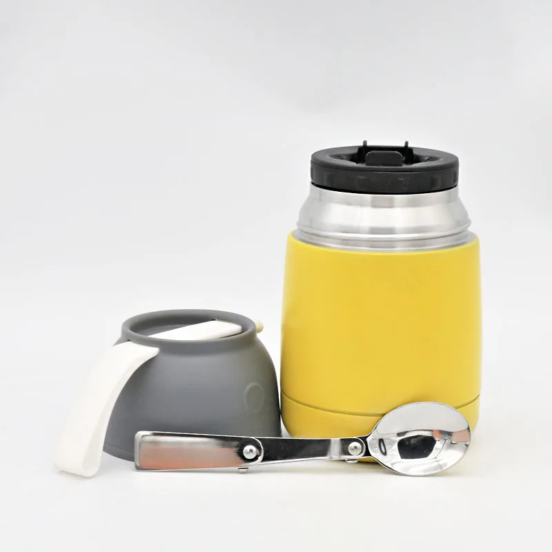 High Quality 18/8 Stainless Steel Baby Thermos Food Jar For Hot Food Insulated Vacuum Lunch Box Food Container With Spoon