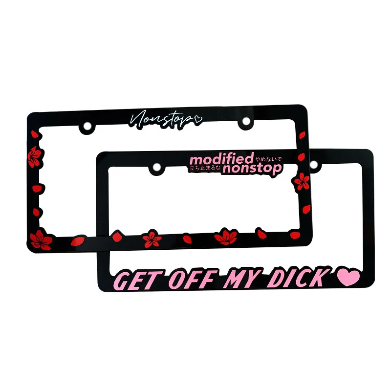 USA Standard UV Resistant Custom Logo License Plate Frame License Plate Cover Car Number Plate Holder Wholesale