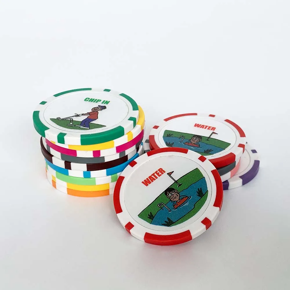 Custom European Poker Chips Cheap Gambling Tokens Casino Abs Clay Golf Ball Marker Poker Chip