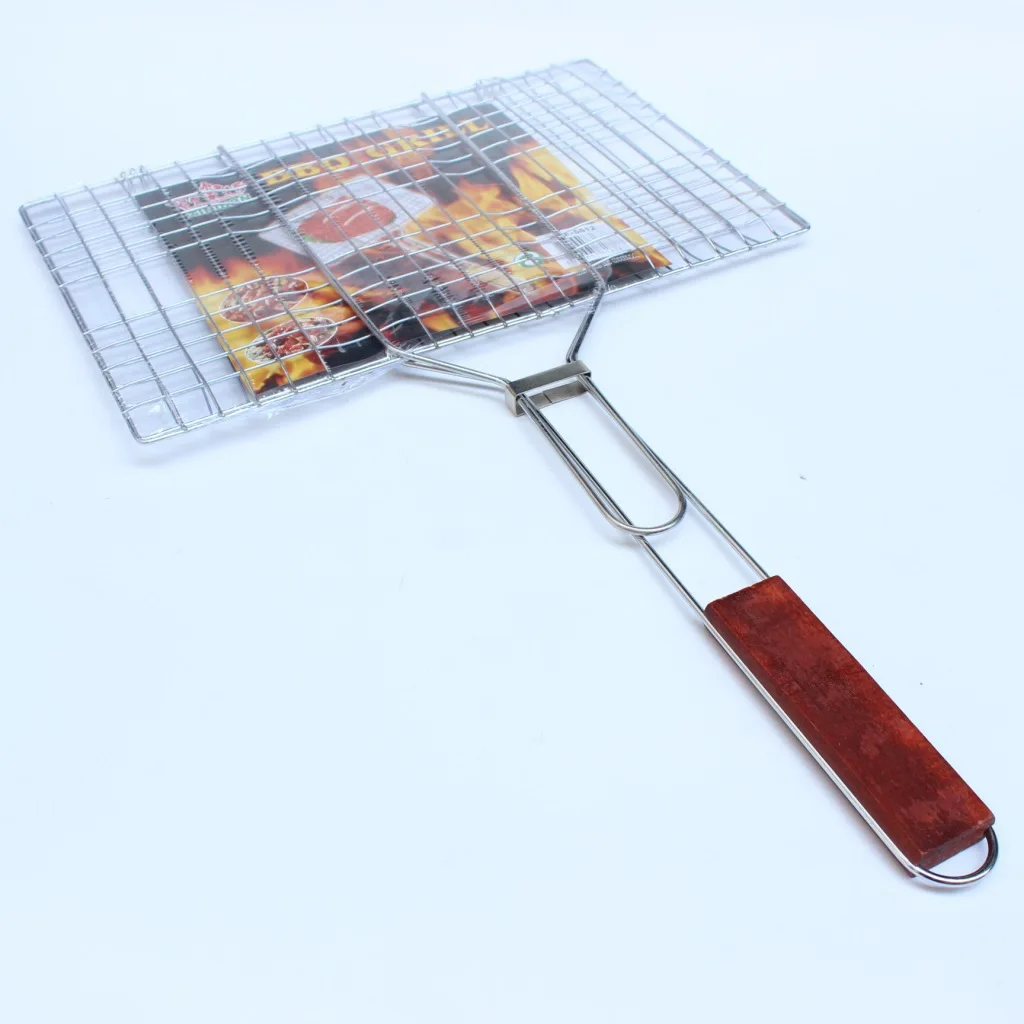 Grilled fish stainless steel barbecue clip vegetables barbecue clip stainless steel mesh barbecue clip