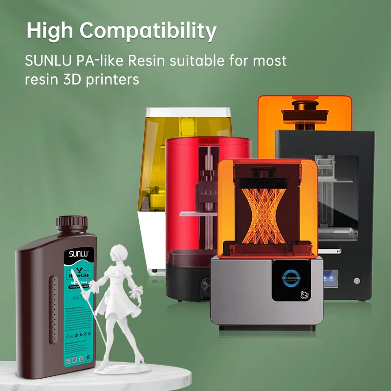 SUNLU 4k 6k 8k 3d printer resin high quality engineering tough 3d resin 405nm uv PA like 3d printing resin