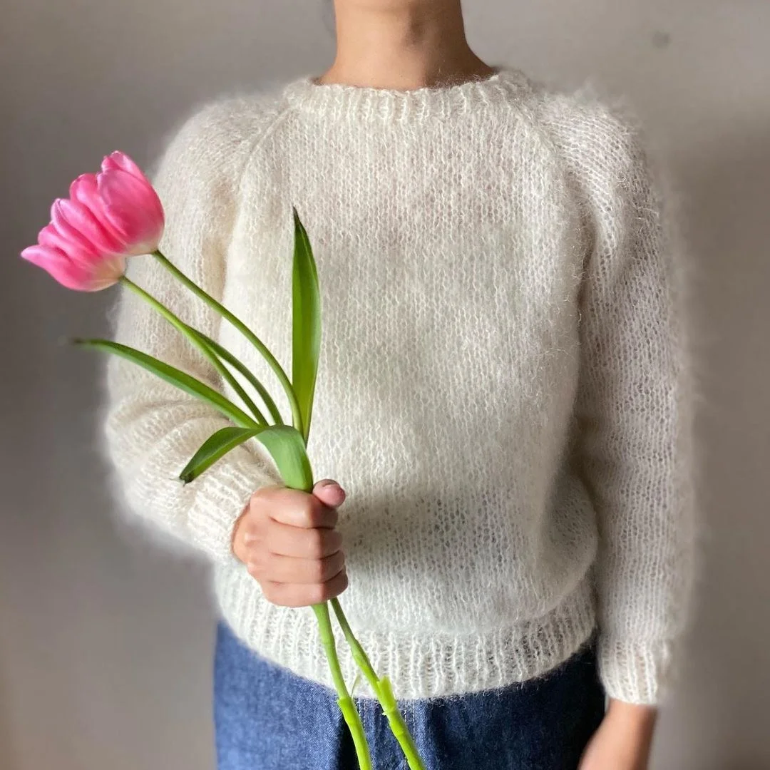 Lotus Yarns Undyed Wool Mohair 130m/50g Hight Quality   Blended yarn handknitting yarn For Hand Dye