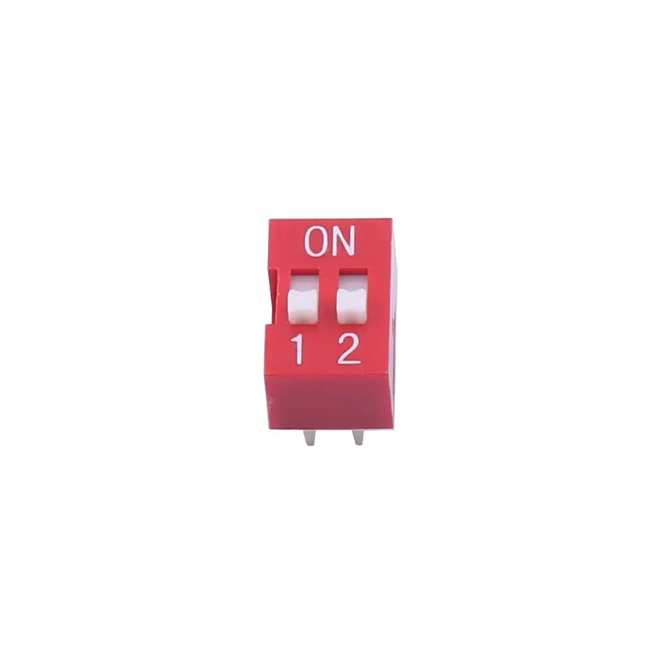 HXS 2.54 DIP Switch 2 BIT 2.54MM RED DIRECT DIAL SWITCH