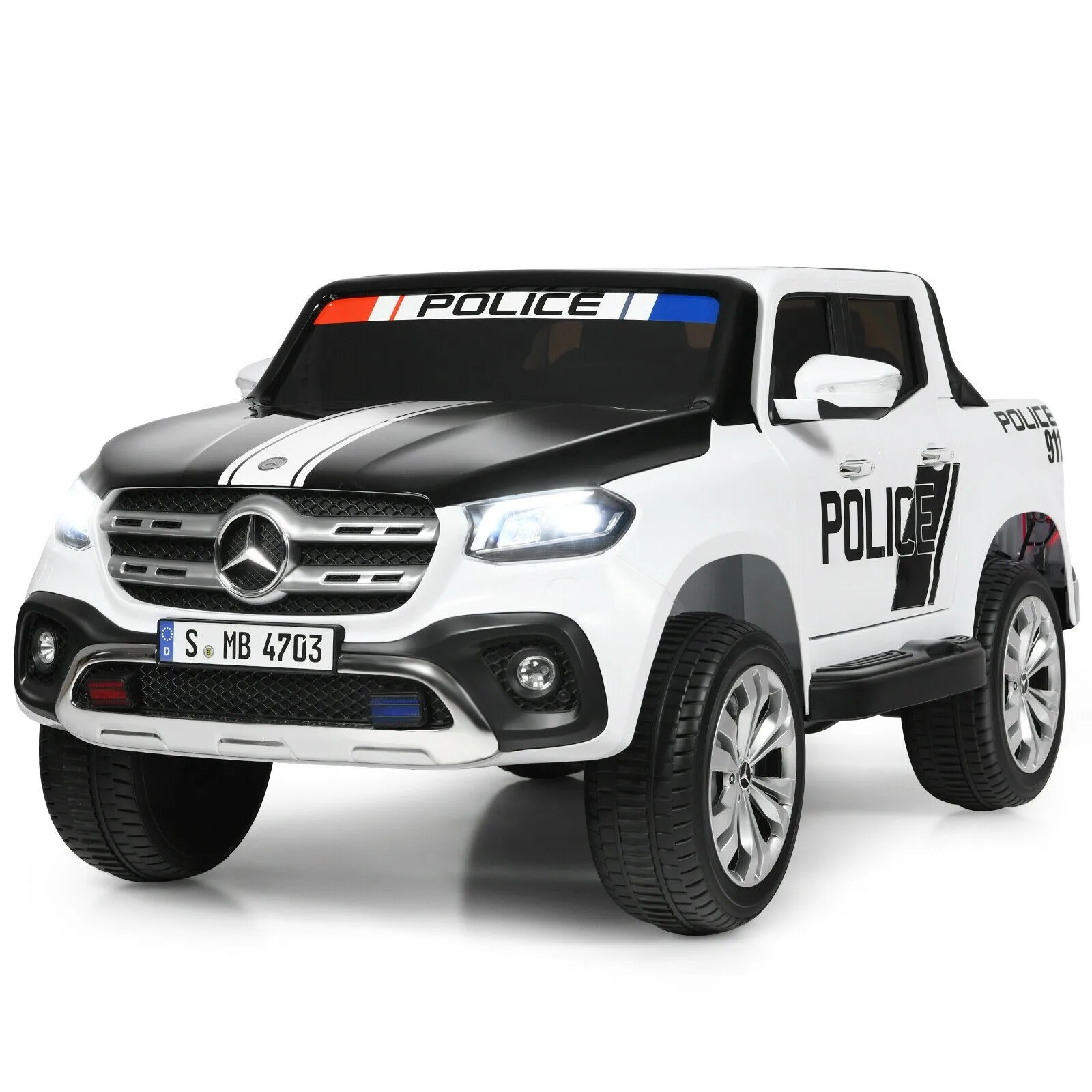 
Kids Ride On Car Licensed MB X Class Trunk with Police design 