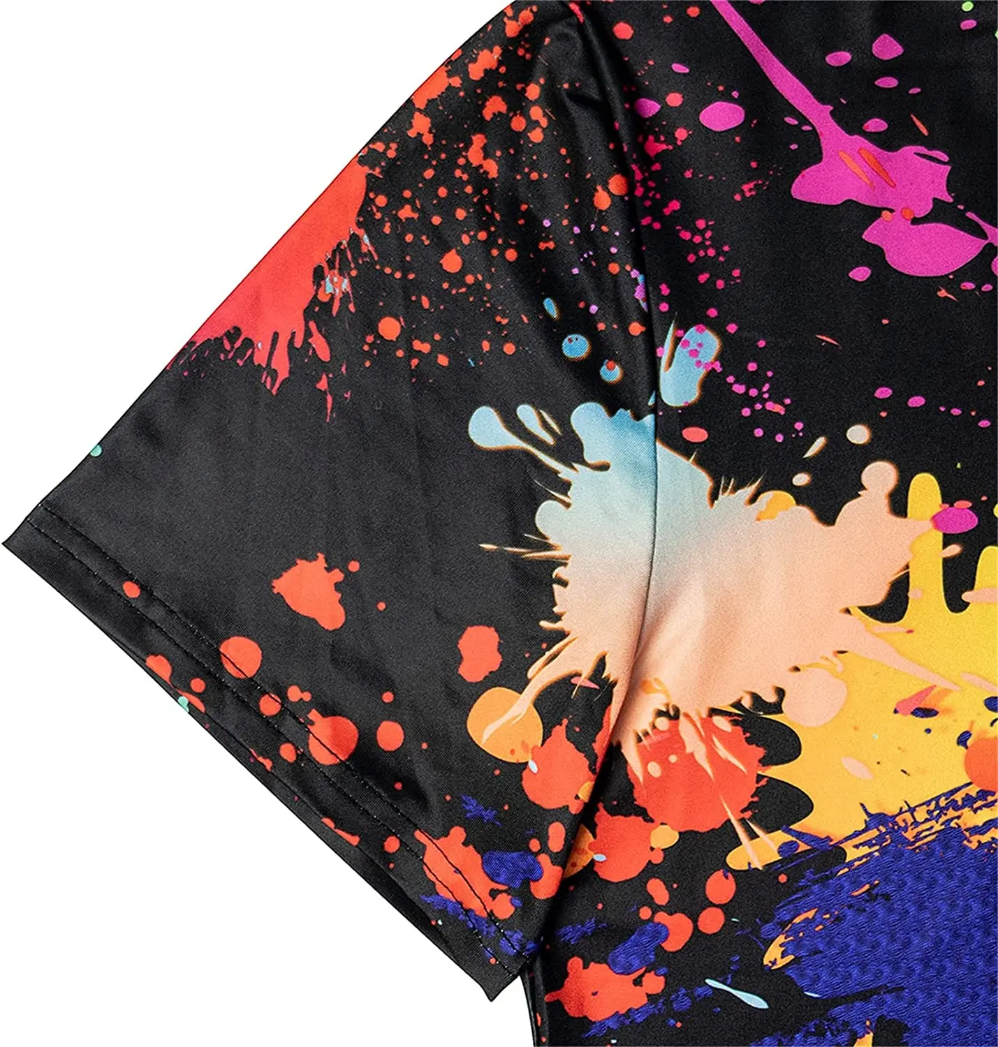 Fitspi Unisex 3D Graphic T-Shirt Colorful Design Short Sleeve Crewneck Digital Tee T-Shirt For Young