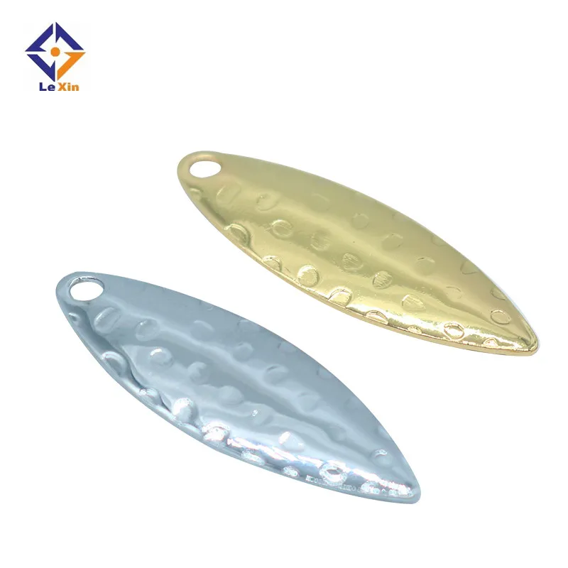 
Wholesale1g artificial spinner bait with feather , Metal fishing blade spinner jig bait 