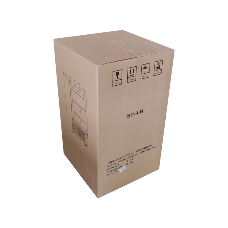 Meisda SD50 50L Mini Upright Ice Cream Freezer Single-Temperature Glass Door for Supermarket Use