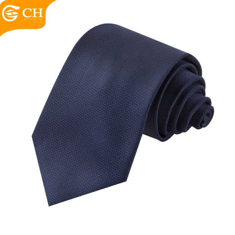 Chinese Good Quality Brand Designer Sepia Blue Necktie Personalized Solid Navy Woven Polyester Ties For Men
