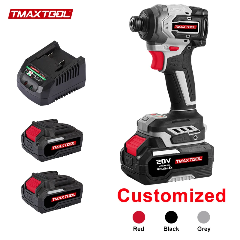 Home Grade 21V Cordless Brushless 230 Torque Impact Drive Drill Electric Rechargeable Handheld Screwdriver