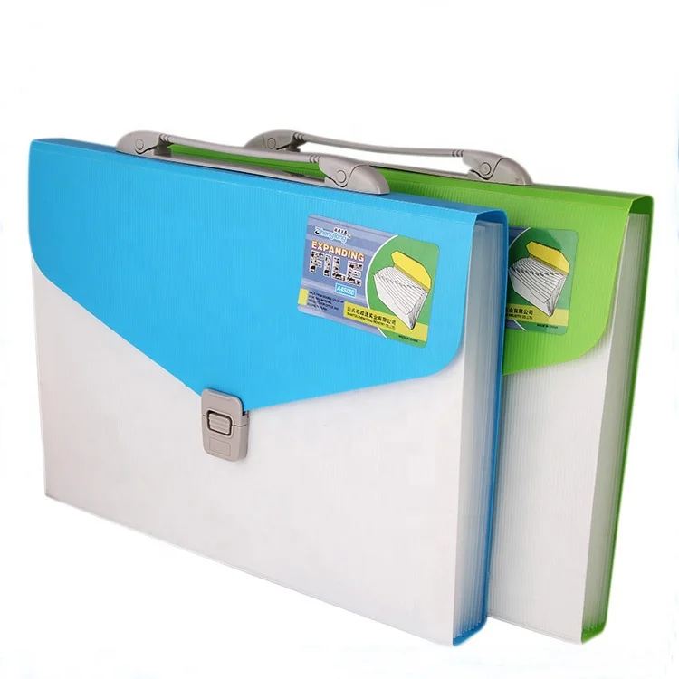 
Top Sale a4 size 13 pockets PP plastic document file folder 