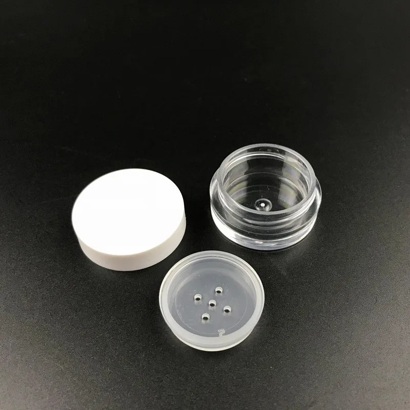Cosmetic Loose Powder Jar Cosmetic Bottles with Sifter Powder Jar Plastic Screen Printing PS Round ABS Screw Cap XM any Colors